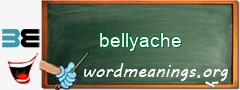 WordMeaning blackboard for bellyache